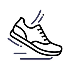 Minimalist Black Abstract Illustration with Linear Elements and Dark Blue Accent