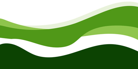 green abstract wavy background. Vector Illustration
