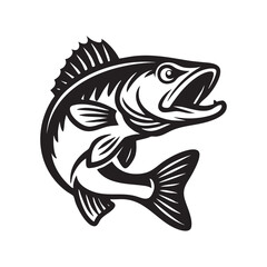 Walleye mascot logo vector 