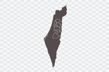 Palestine Map Minimalist  High-Quality PNG  Ash Color on Transparent Background Perfect for presentations infographics educational materials and graphic design projects