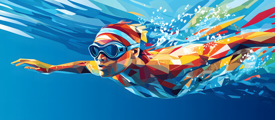 Athlete in the swimming pool