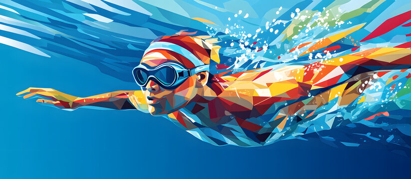 Athlete in the swimming pool