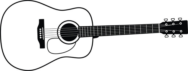 Simple Guitar Outline Vector