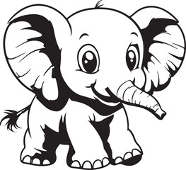 coloring page of elephant