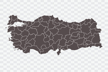 Turkey Map Minimalist  High-Quality PNG  Ash Color on Transparent Background Perfect for presentations infographics educational materials and graphic design projects