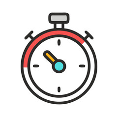 Stopwatch Icon: Timing, Countdown, and Sport Related Design Element