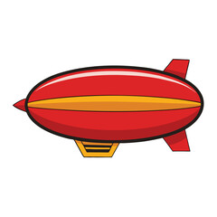 Blimp set icon isolated on white background