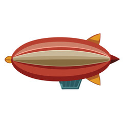 Blimp set icon isolated on white background