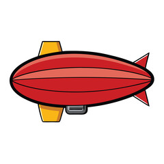 Blimp set icon isolated on white background