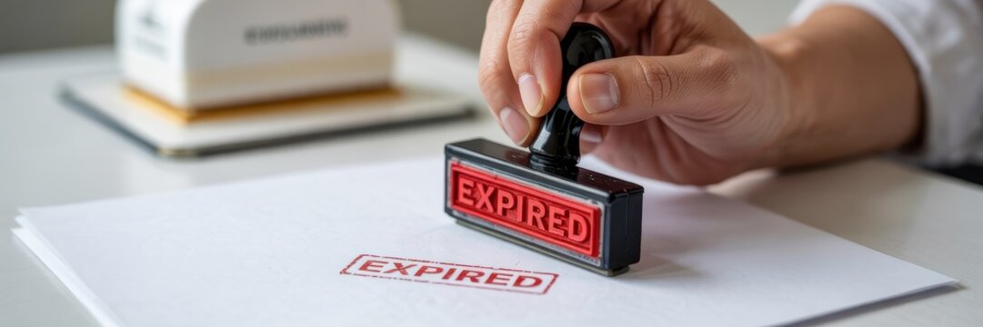 Document stamped expired with a red stamp