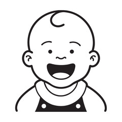 Obraz premium Chattering baby babbling excitedly with bright smile