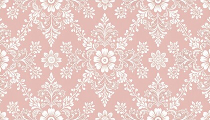 Fototapeta premium Floral pattern design textile background digital art elegant environment detailed view vintage aesthetic for home decor