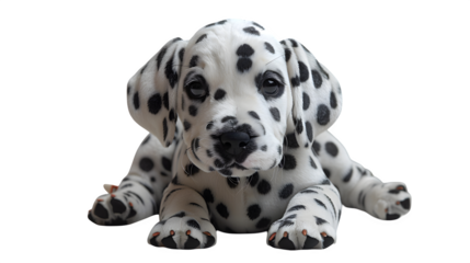 Dalmatian dog plush with spot patterns made of soft plush fabric, ultra-realistic texture, sharp focus, white background, isolated object, high detail, studio lighting, no shadows