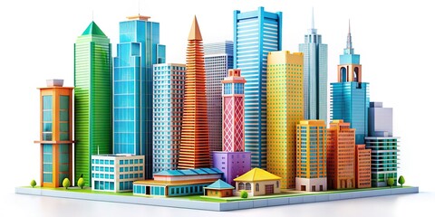 Paper Architecture Building Template - Modern Design