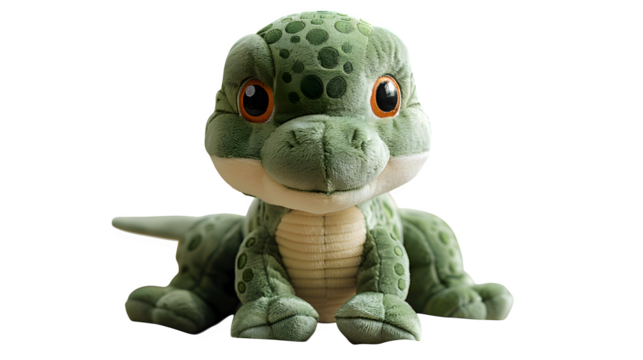 Dinosaur plush with tiny arms and pastel body made of soft plush fabric, ultra-realistic texture, sharp focus, white background, isolated object, high detail, studio lighting, no shadows