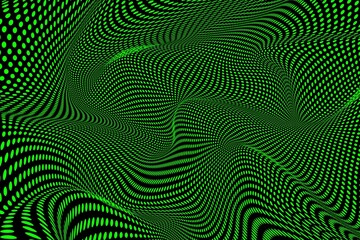 Fototapeta premium Futuristic Digital Flow, Neon Green Wavy Lines Illustration. Modern Technology Background with Geometric Wavy Shapes for tech presentations, digital art projects, and contemporary marketing materials