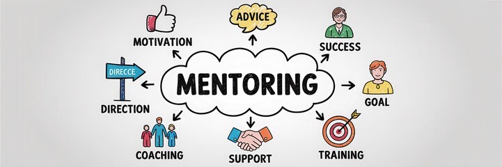 A mentoring process overview showing key elements.