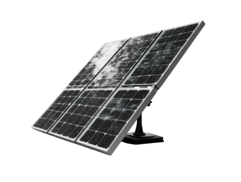 Solar Panel Model on Stand for Clean Energy Generation and Use