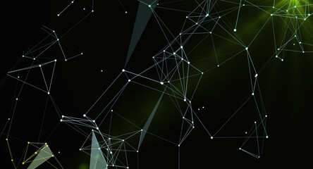 Abstract network glowing lines digital technology futuristic design