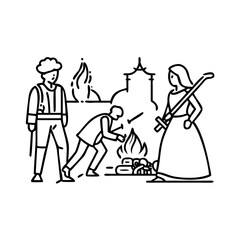 historical novel icon, historical novel line art - simple line art of historical novel, perfect for historical novel logos and icons