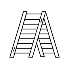 ladder icon, ladder line art - simple line art of ladder, perfect for ladder logos and icons