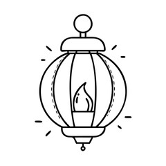 lantern icon, lantern line art - simple line art of lantern, perfect for lantern logos and icons