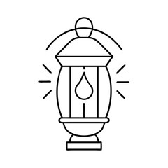lantern icon, lantern line art - simple line art of lantern, perfect for lantern logos and icons