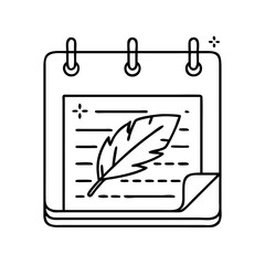 literary festival icon, literary festival line art - simple line art of literary festival, perfect for literary festival logos and icons