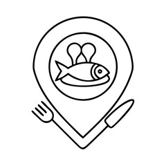 local cuisine icon, local cuisine line art - simple line art of local cuisine, perfect for local cuisine logos and icons