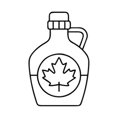 maple syrup bottle icon, maple syrup bottle line art - simple line art of maple syrup bottle, perfect for maple syrup bottle logos and icons