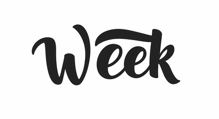 Handwritten Week Text: Free Calligraphy Font Download & Image