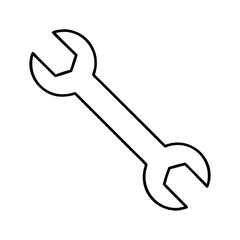 mechanic s wrench icon, mechanic s wrench line art - simple line art of mechanic s wrench, perfect for mechanic s wrench logos and icons
