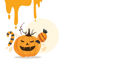  Background with Halloween Food Decorations