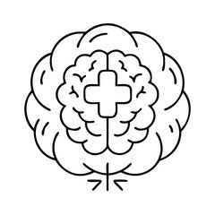 mental wellness symbol icon, mental wellness symbol line art - simple line art of mental wellness symbol, perfect for mental wellness symbol logos and icons