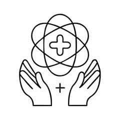 mental wellness symbol icon, mental wellness symbol line art - simple line art of mental wellness symbol, perfect for mental wellness symbol logos and icons