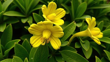 Obraz premium yellow flowers in the garden