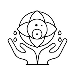 mindfulness symbol icon, mindfulness symbol line art - simple line art of mindfulness symbol, perfect for mindfulness symbol logos and icons