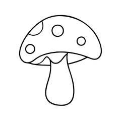 mushroom icon, mushroom line art - simple line art of mushroom, perfect for mushroom logos and icons