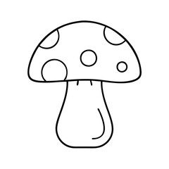 mushroom icon, mushroom line art - simple line art of mushroom, perfect for mushroom logos and icons