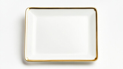 Showcasing Vintage Dish Art Square Bone China Plate with Gold Trim Elegant Setting Decorative Display Home Decor