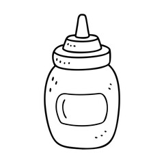 mustard jar icon, mustard jar line art - simple line art of mustard jar, perfect for mustard jar logos and icons