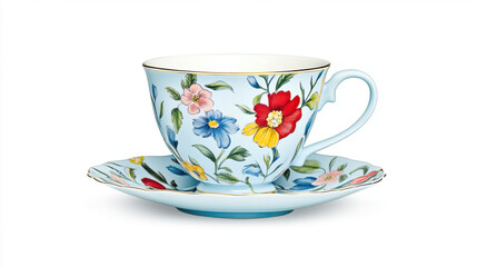 Sipping Serenity Vintage Dish Tea Cup on Saucer Cozy Corner High Fidelity Imagery Timeless Charm