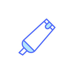 Blue Stationery Icon Including a Stylized Illustration of a Marker Tool on a Simple White Background for Office and School Use