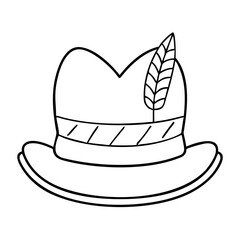 oktoberfest cap icon, oktoberfest cap line art - simple line art of oktoberfest cap, perfect for oktoberfest cap logos and icons