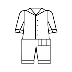 Naklejka premium pajamas icon, pajamas line art - simple line art of pajamas, perfect for pajamas logos and icons