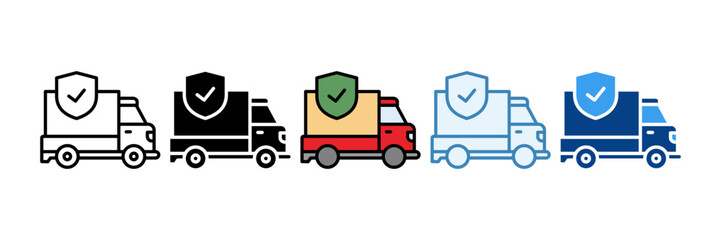 Delivery Truck  Icon Set Multiple Style Collection