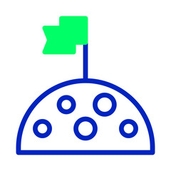 Minimalist peak graphic design, symbolizing achievement and success goal