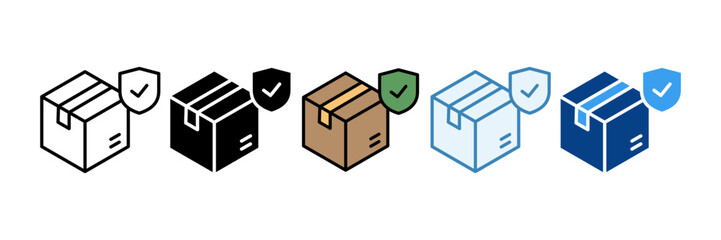 Delivery Insurance  Icon Set Multiple Style Collection