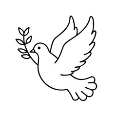 peace dove flying icon, peace dove flying line art - simple line art of peace dove flying, perfect for peace dove flying logos and icons