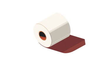 a roll of toilet paper